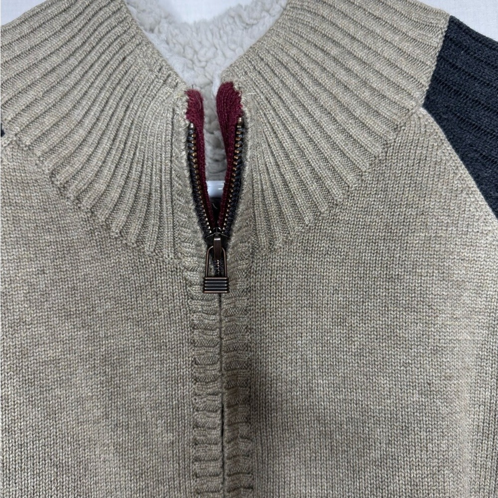 Carbon 2 Cobalt‎ Mens Sherpa Lined Sweater Cardigan Sz XL Full Zip - Picture 4 of 10